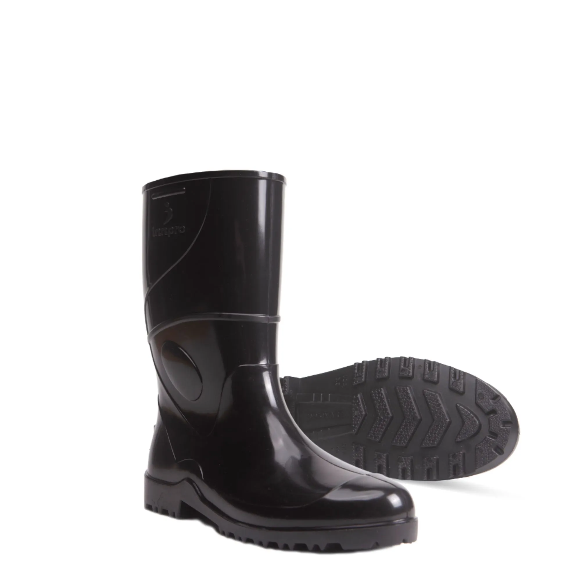 Bota Preta Cano Médio Sem Forro