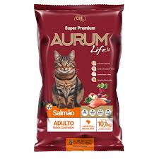 RAÇÃO GATO AURUM LIFE SALMÃO 10.1 KG