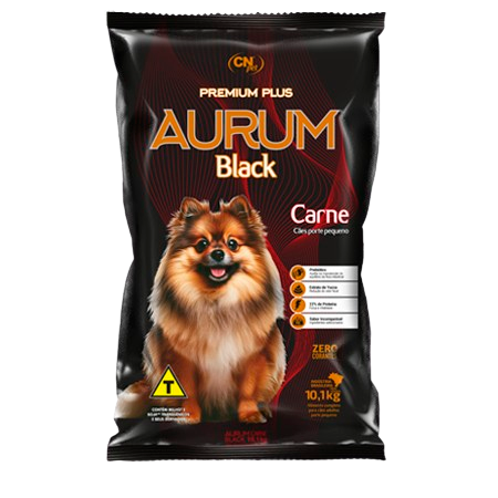 RAÇÃO CACHORRO AURUM BLACK CARNE PORTE PEQ. 10,1 KG