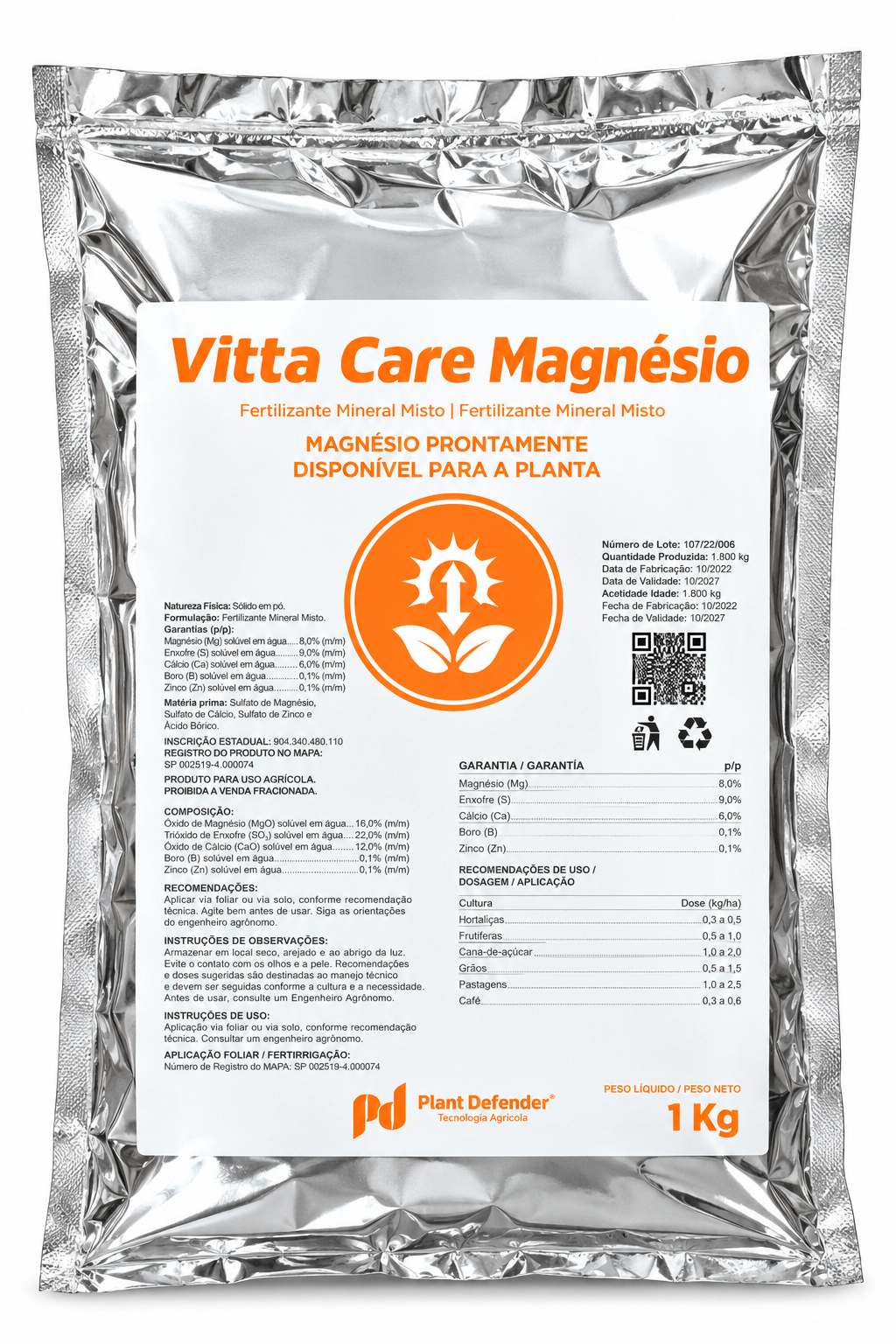 VITTA CARE MAGNÉSIO 1 KG